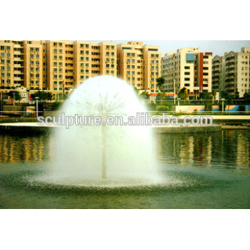 Outdoor plaza fountain stainless steel sculpture